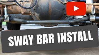 46 DROP KIT INSTALL 8889 CHEVY PICKUP PART 3 ANTISWAY BAR FROM BELLTECH [upl. by Scheider]