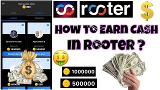 How to earn cash in rooter app in Tamil 💸  How to earn unlimited coins in rooter app 2024 [upl. by Monarski]