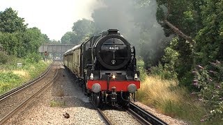 46100 Royal Scot Takes A Turn On The Surrey Hills Pullman [upl. by Fielding]