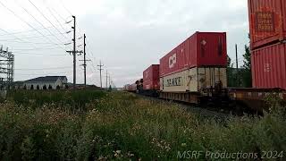 CPKC Intermodal Train With A Friendly Crew [upl. by Nair419]