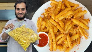 Besan wali Chips at Home  Crispy Aloo Fries Make and Freeze  Frozem Potato Fries [upl. by Joanie]