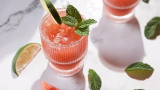 Watermelon Mint Margarita Mocktail Recipe [upl. by Dennison658]