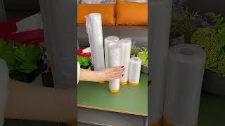 PreTaped Masking Film for Painting Covering PreAdhesived Dust Paint Protective Drop Film [upl. by Claudelle52]