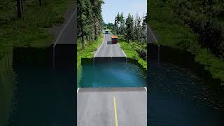 Bus vs huge water pit 33  carsvsrpothole beamngpotholes massivepotholes deepwaterbeamngdrive [upl. by Yejus367]