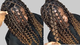 Butterfly Box Braids with Brick Parting Tutorial  Box braids hairstyles [upl. by Juetta]