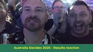 Australia Decides live results reaction from inside the stadium [upl. by Ymma]