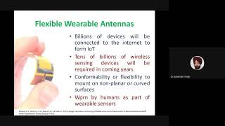 Atal FDPFlexible and Wearable Antennas and Applications Dr Balwinder Singh 12102020 [upl. by Older]