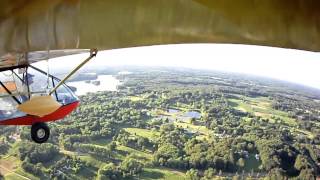 Ultralight Flying near Akron Ohio on evening flight [upl. by Akirret]