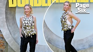 Cate Blanchett wears a shirt made of 102 spoons to ‘Borderlands’ screening ‘She ATE’ [upl. by Aicenert]