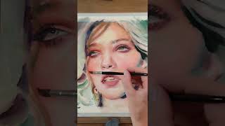 Watercolor portrait aquarelle watercolors portraitpainting [upl. by Labinnah]