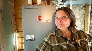 FINALLY UNLIMITED HOT WATER  Installing a tankless water heater [upl. by Annavoeg]