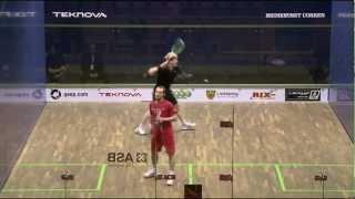 Squash  Case Swedish Open 2013 Quarter Final Roundup Part1 [upl. by Nnaycnan]