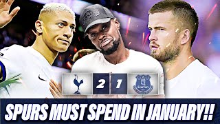 WE GOT SO LUCKY IN THE END SPURS MUST SPEND IN JANUARY Tottenham 21 Everton EXPRESSIONS REACTS [upl. by Peterus17]