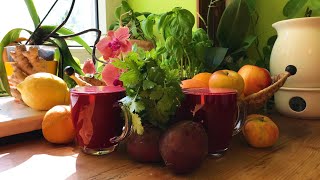 Cilantro Basil Orange Apple Beet Juice  Take 3 [upl. by Sorilda]