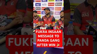 Fukra Insaan message to pandagang after win  fukrainsaan abhishekmalhan ecl trending viral [upl. by Dnamron]