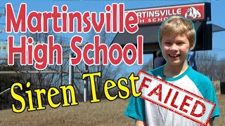 Martinsville  Monthly Tornado Siren Test  High School Unit FAIL [upl. by Royo]