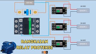 CARA MERAKIT RANGKAIAN RELAY SEBAGAI PROTEKSI KONTAKTOR [upl. by Ahsikal525]