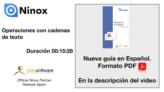 Ninox Database Operaciones con cadenas de texto en español [upl. by Nnanerak]