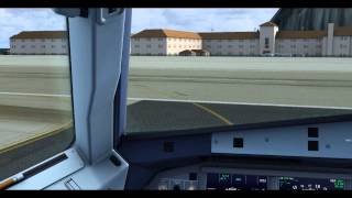 FSX Aerosoft Airbus X Extended Monarch A321 LXGBGibraltarEGGWLuton [upl. by Aneetsirk]