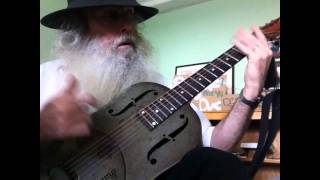 Slide Guitar Blues Lesson in Open G Tuning Guitar Lesson  Mannish Boy On My National Steel NPB12 [upl. by Ehtiaf]