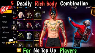 Rich Body Combination Free Fire🗿Free Fire Free Dress Combination  freefire [upl. by Fitzhugh]