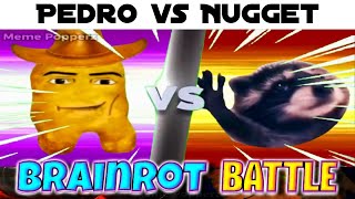 Pedro raccoon vs Brainrot Nugget Oiiaii cat edition meme [upl. by Ecirbaf11]