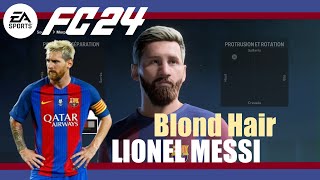 EA FC 24  Create Lionel Messi Blond Hair Face Creation [upl. by Dino]