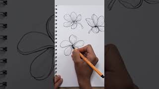 How to draw a frangipani flower easily [upl. by Walter]