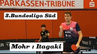 Penholder Aktion aus der 3Bundesliga Süd  JMohr2296TTR  AItagaki2146TTR [upl. by Delahk]