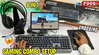 Cheapest Full Gaming Setup Build for Mobile Under Rs 1000  Keyboard mouse headphone OTG USB hub [upl. by Noyes]