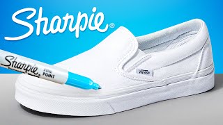 How To CUSTOMIZE SHOES With SHARPIES EASY [upl. by Studley]