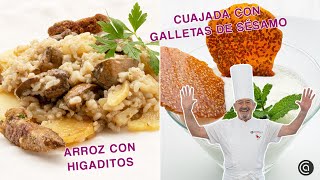 Arroz con higaditos 🍚​ Cuajada con galletas de sésamo 🥄​ Cocina Abierta de Karlos Arguiñano [upl. by Nhepets]