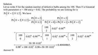 Exam P exercise for July 25 2020 [upl. by Rance]