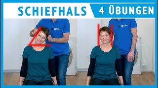 Schiefhals behandeln 4 effektive ÜBUNGEN für zuhause [upl. by Sondra]