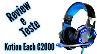 KOTION EACH G2000 REVIEW TESTE CONSIDERACOES SOBRE ESTE HEADSET PARA PS4 XBOX ONE PC E CELULAR [upl. by Darcie978]