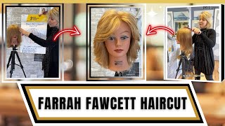 How To Give The Farrah Fawcett Haircut  70s Hair Tutorial by Coach Kimmy [upl. by Jonna]