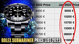 Rolex Submariner Price List 2023  How Much Does a Rolex Submariner Cost [upl. by Nottus]