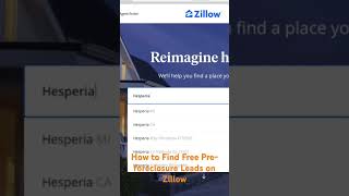 How to Find Free Preforeclosure leads on Zillow subjectto subjecttofinance foreclosures [upl. by Debo]