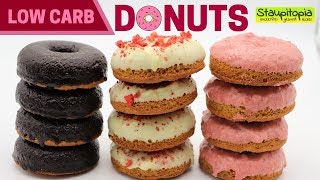 So kannst du Low Carb Donuts ohne Mehl und Zucker backen  Süße Low Carb Rezepte zum Naschen [upl. by Ardnalac]