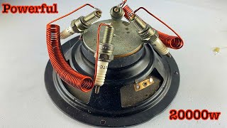 How to make 220v 20000w free electricity energy self running with spark plug amp copper wire diy [upl. by Yvonne41]