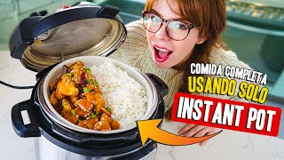 DELICIOSO POLLO A LA NARANJA USANDO SOLO INSTANT POT SIN ESTUFA 🍗🍚  Recién Cocinados [upl. by Lonne]