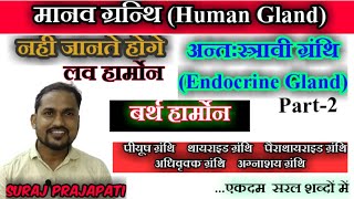 मानव ग्रन्थि  Human gland in hindi  Endocrine Gland  Exocrine Gland  ARSH GS  By Suraj sir [upl. by Misak]