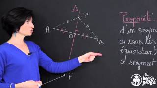 Médiatrice dun segment  Géométrie plane  Maths 6e  Les Bons Profs [upl. by Biagio]