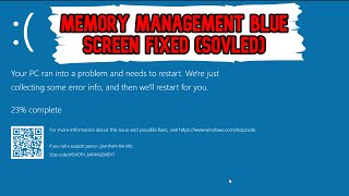 FIXED How to FIX Blue Screen Memory Management Windows 1110 [upl. by Esmerelda]