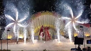 Fan Wheel Cold Pyro SmokeStage VarmalaFlower Machine Best Events videoviralviralvideo vlog [upl. by Hescock433]