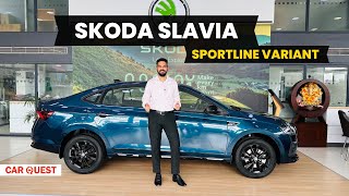 2024 Skoda Slavia Sportline Variant Walkaround  Car Quest [upl. by Xineohp]