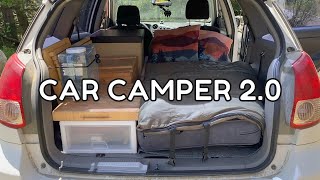 Toyota MATRIX Car Camping Setup Pontiac Vibe [upl. by Nani]