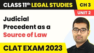 Class 11 Legal Studies Unit 2 Chapter 3  Judicial Precedent as a Source of Law  Sources of Law [upl. by Eigla739]