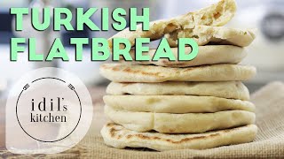 Turkish Flatbread Recipe 🍞 Bazlama  Easy Pan Bread [upl. by Skipp926]