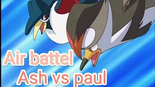 Ash vs paul air battel 🚀 staraptor vs honchkrow🦅 [upl. by Rotow775]